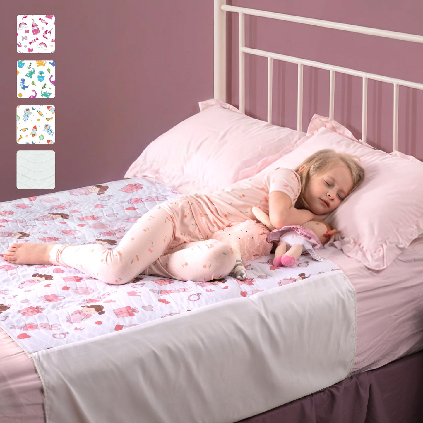 Washable Bed Pads for Toddlers with Tuckable Wings - 34"x36"