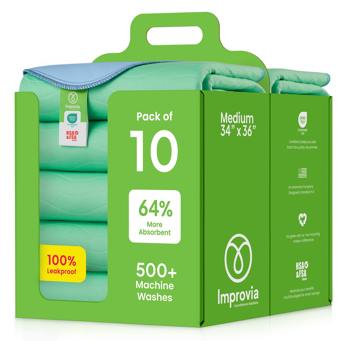 Medium - 34"x36" Washable Underpads