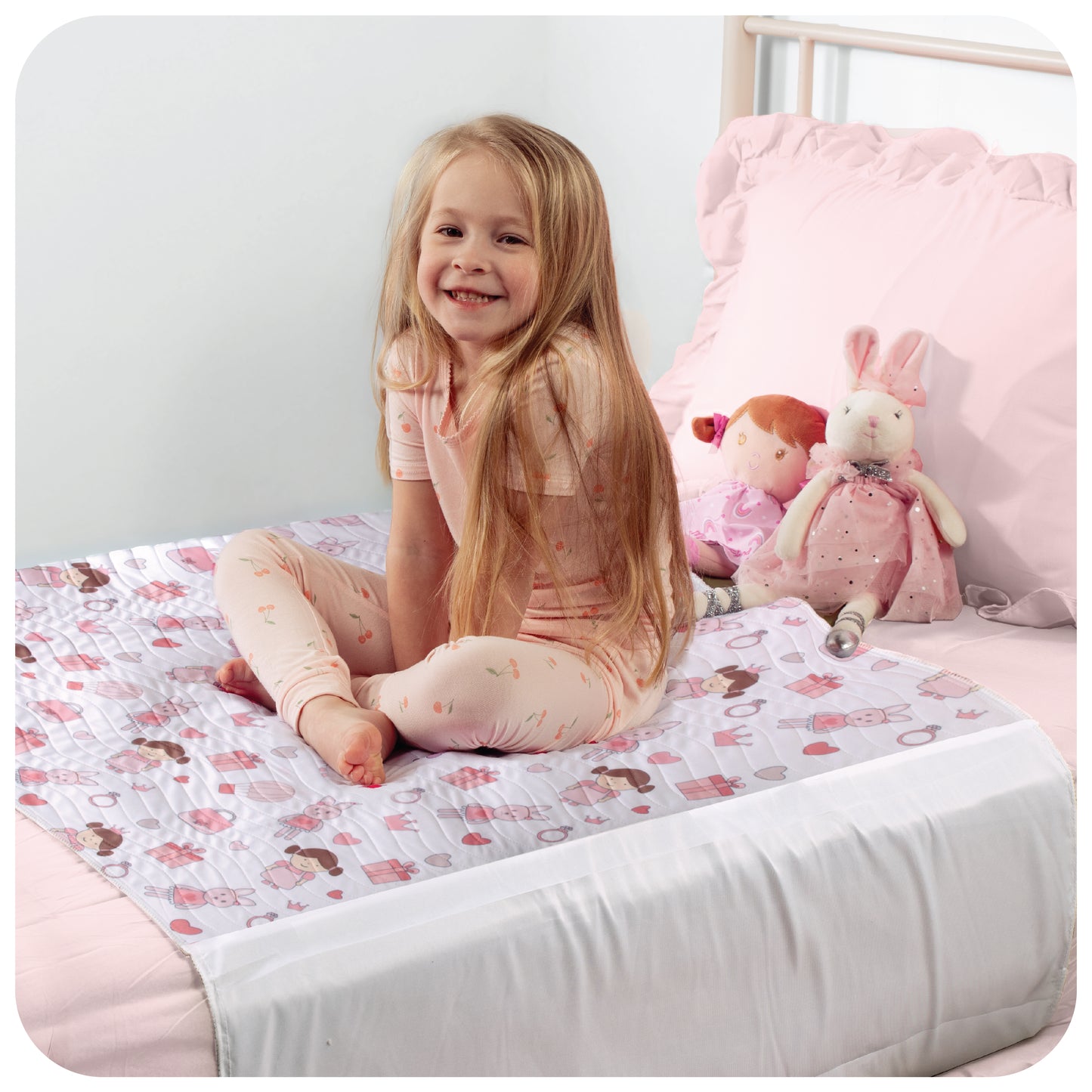 Washable Bed Pads for Toddlers with Tuckable Wings - 34"x36"