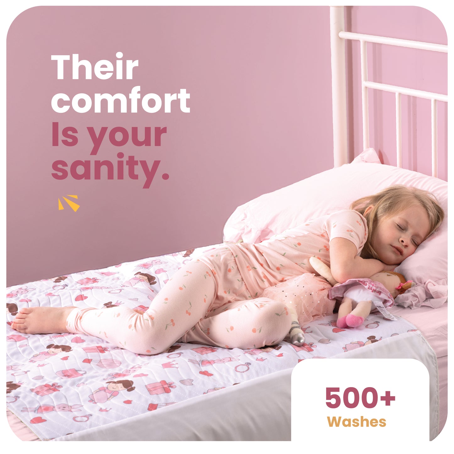 Washable Bed Pads for Toddlers with Tuckable Wings - 34"x36"