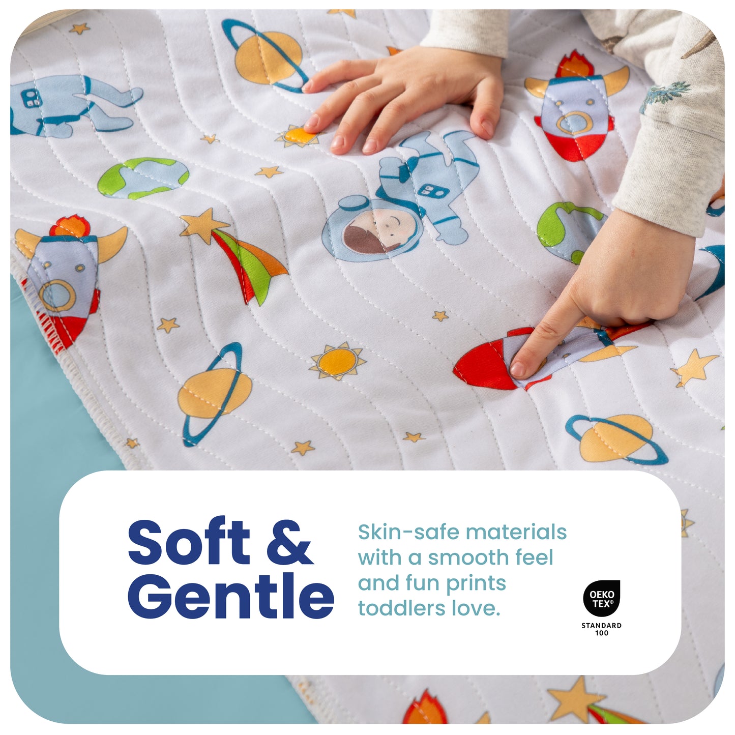 Washable Bed Pads for Toddlers with Tuckable Wings - 34"x36"