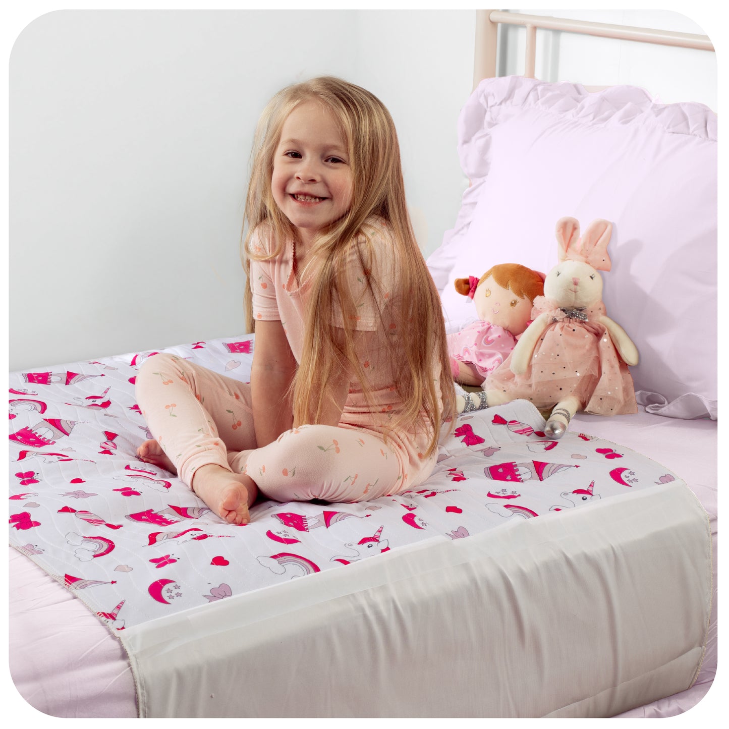 Washable Bed Pads for Toddlers with Tuckable Wings - 34"x36"
