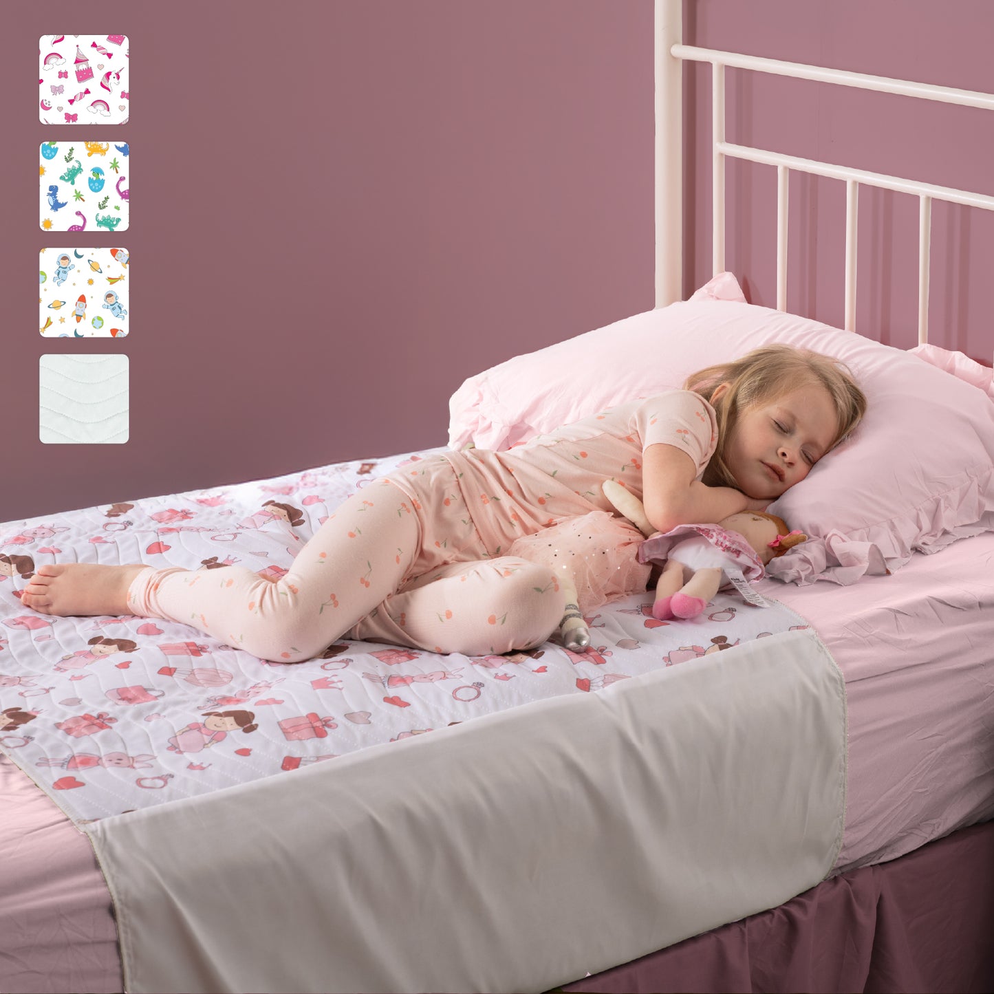 Washable Bed Pads for Toddlers with Tuckable Wings - 34"x36"