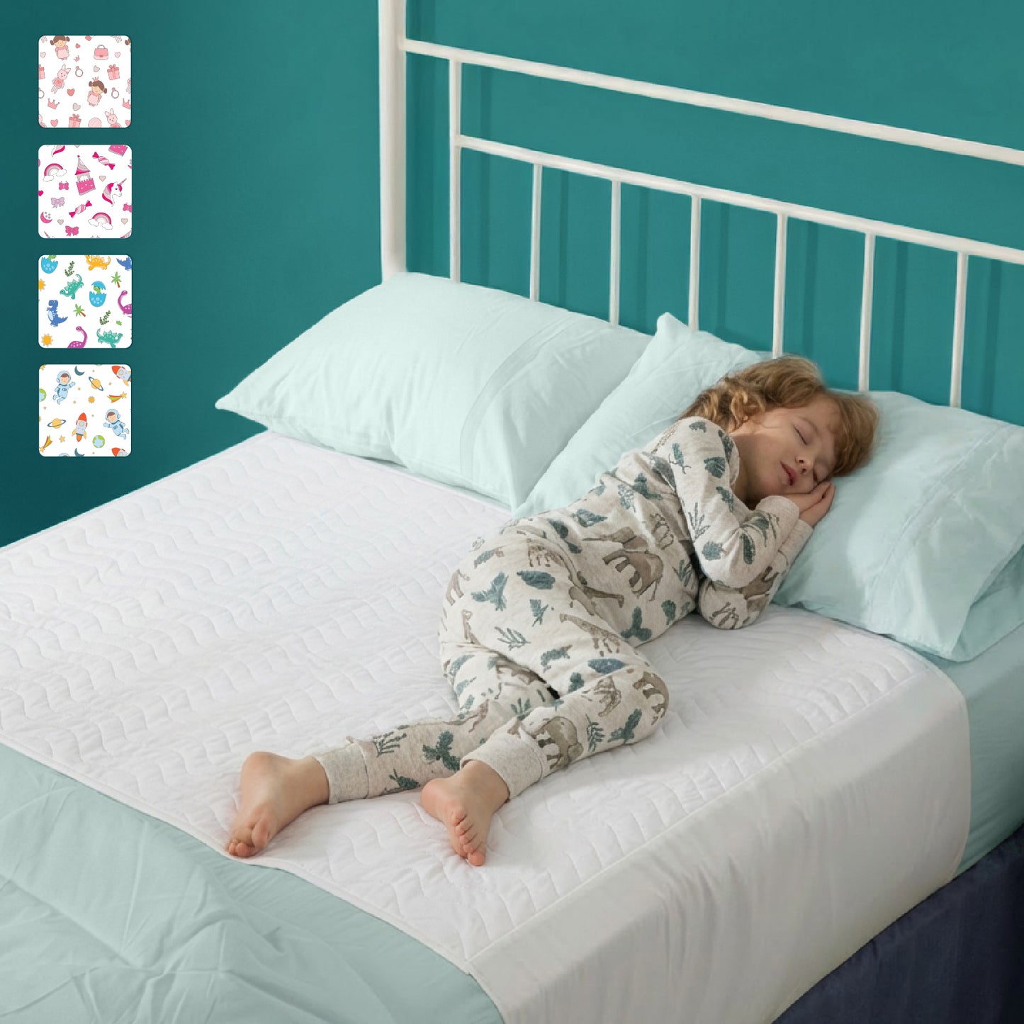 Washable Bed Pads for Toddlers with Tuckable Wings - 34"x36"