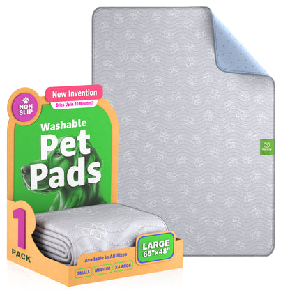 Washable Pee Pad for Dogs, Heavy Absorbency,  Reusable Training & Whelping Pad, Protects Floors and Furniture