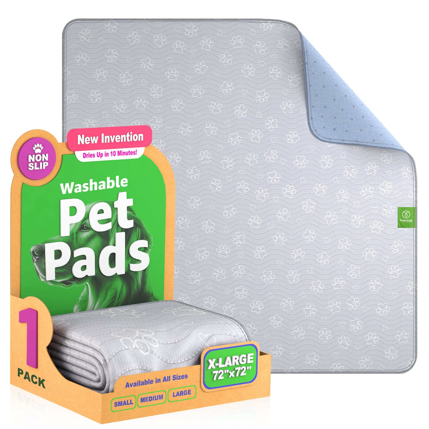 Pack of 1 Reusable  Puppy Pad - 72" x 72" - X-Large