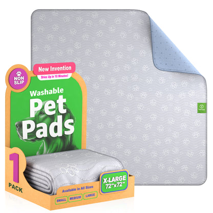 Washable Pee Pad for Dogs, Heavy Absorbency,  Reusable Training & Whelping Pad, Protects Floors and Furniture
