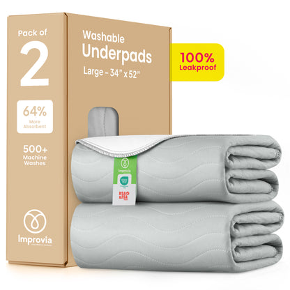 Washable Underpads Gray & White