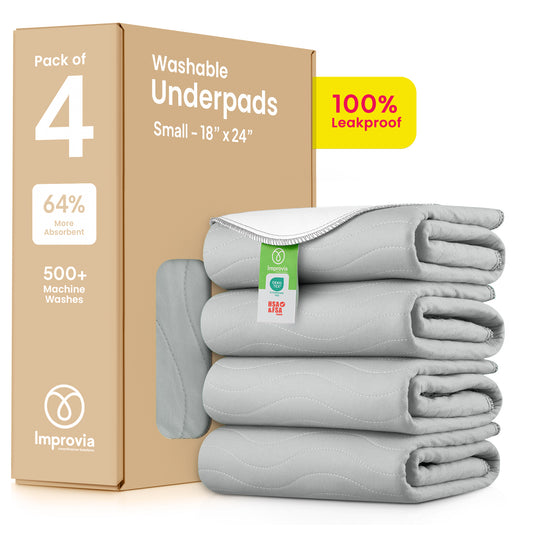 Washable Underpads, Heavy Absorbency Reusable Bedwetting Incontinence Pads for Kids, Adults, Elderly, & Pets