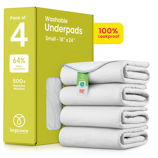 Washable Underpads, Heavy Absorbency Reusable Bedwetting Incontinence Pads for Kids, Adults, Elderly, & Pets