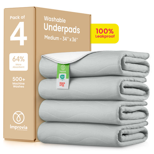 Washable Underpads Grey & White