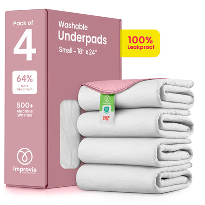 Washable Underpads - White & Pink