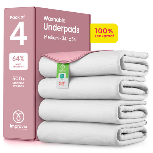 Washable Underpads - White & Pink