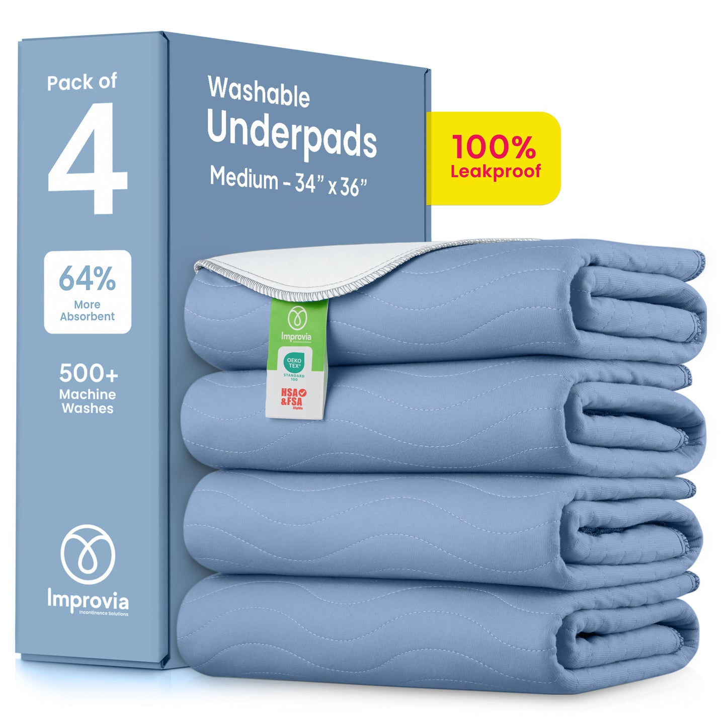Medium - 34"x36" Washable Underpads
