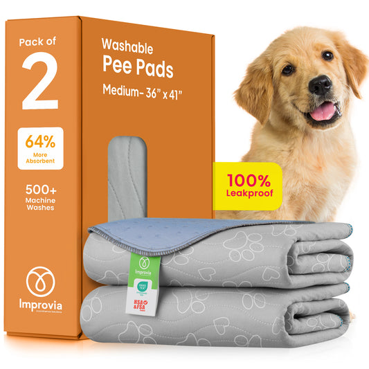 Washable Pee Pad for Dogs, Heavy Absorbency,  Reusable Training & Whelping Pad, Protects Floors and Furniture