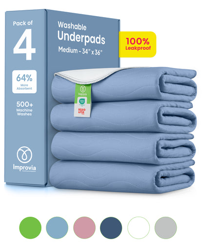 Medium - 34"x36" Washable Underpads