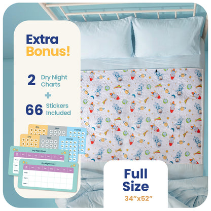 Washable Bed Pads for Toddlers with Tuckable Wings - 34"x36"