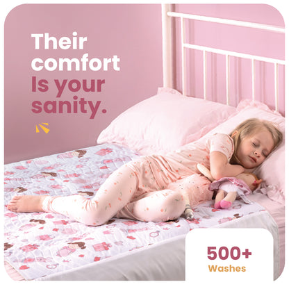Washable Bed Pads for Toddlers with Tuckable Wings - 34"x36"