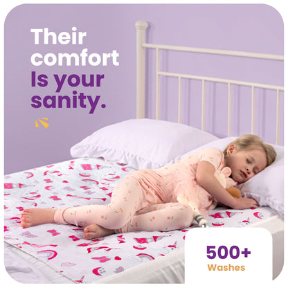 Washable Bed Pads for Toddlers with Tuckable Wings - 34"x36"