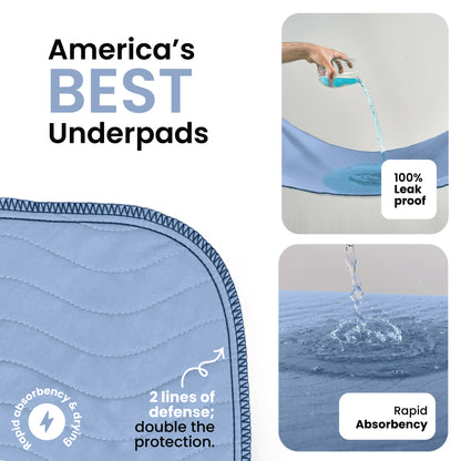 Medium - 34"x36" Washable Underpads
