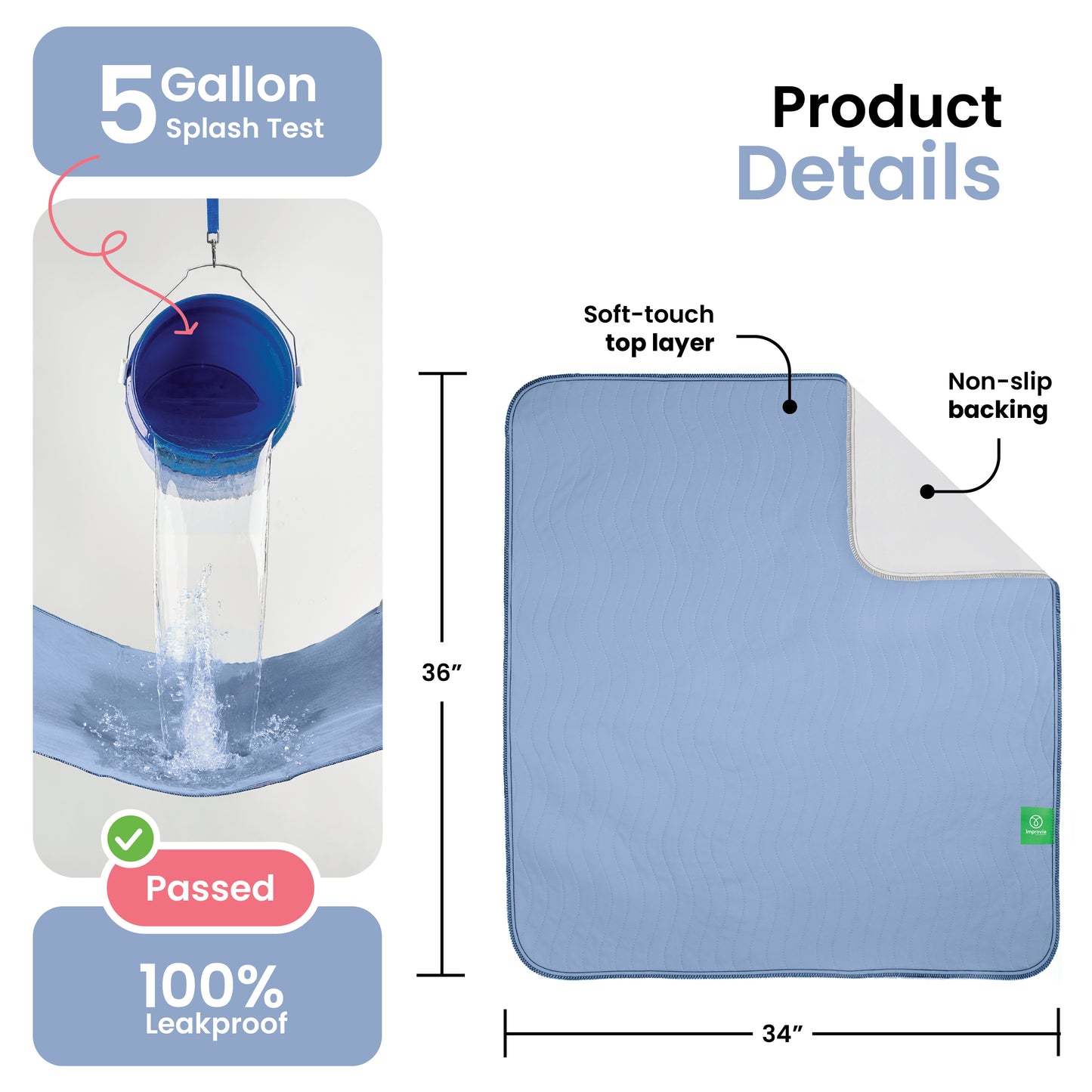 Medium - 34"x36" Washable Underpads