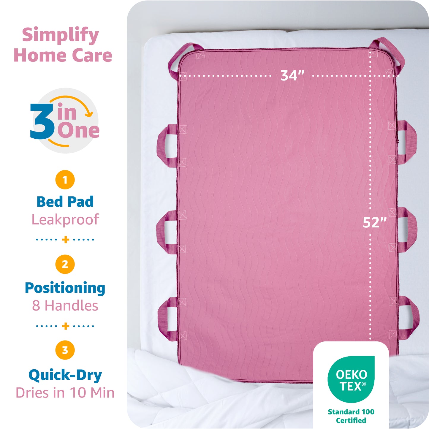 Positioning Bed Pad with Handles