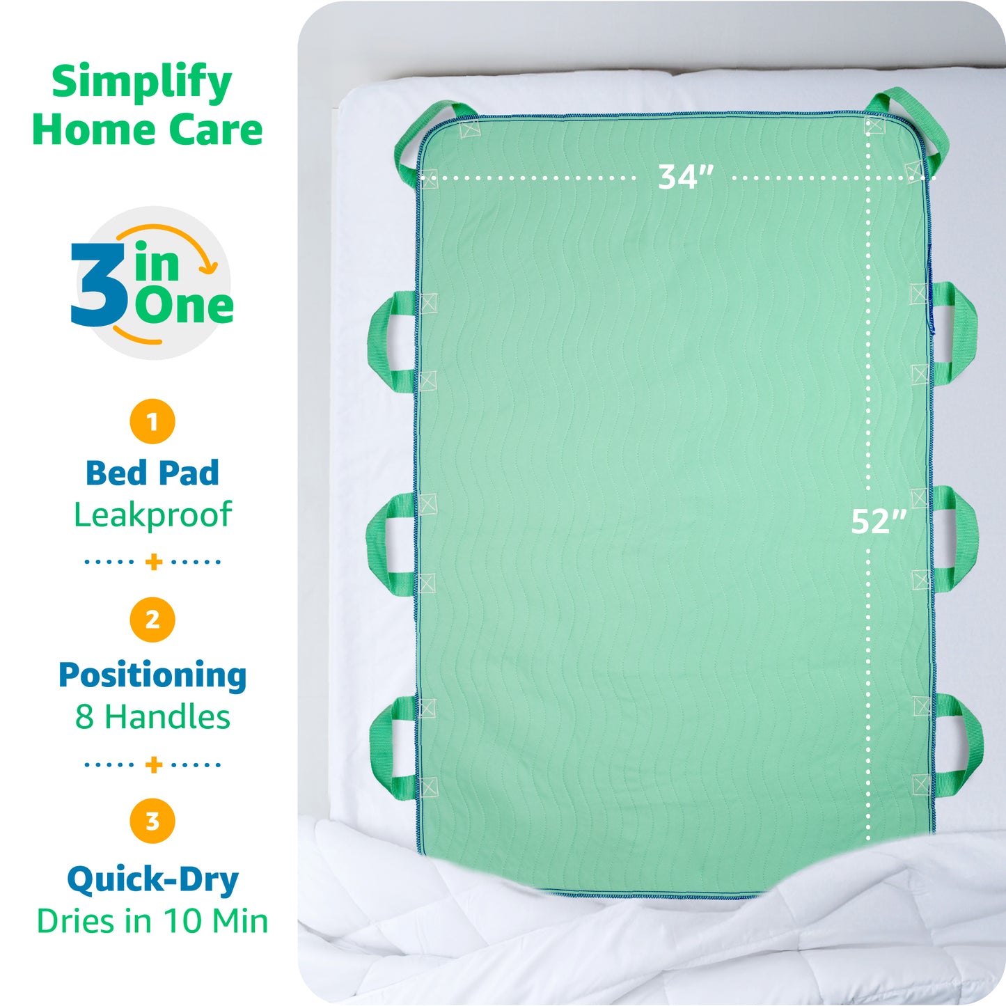 Pack of 1 Positing Underpads - 34" x 52" - Large