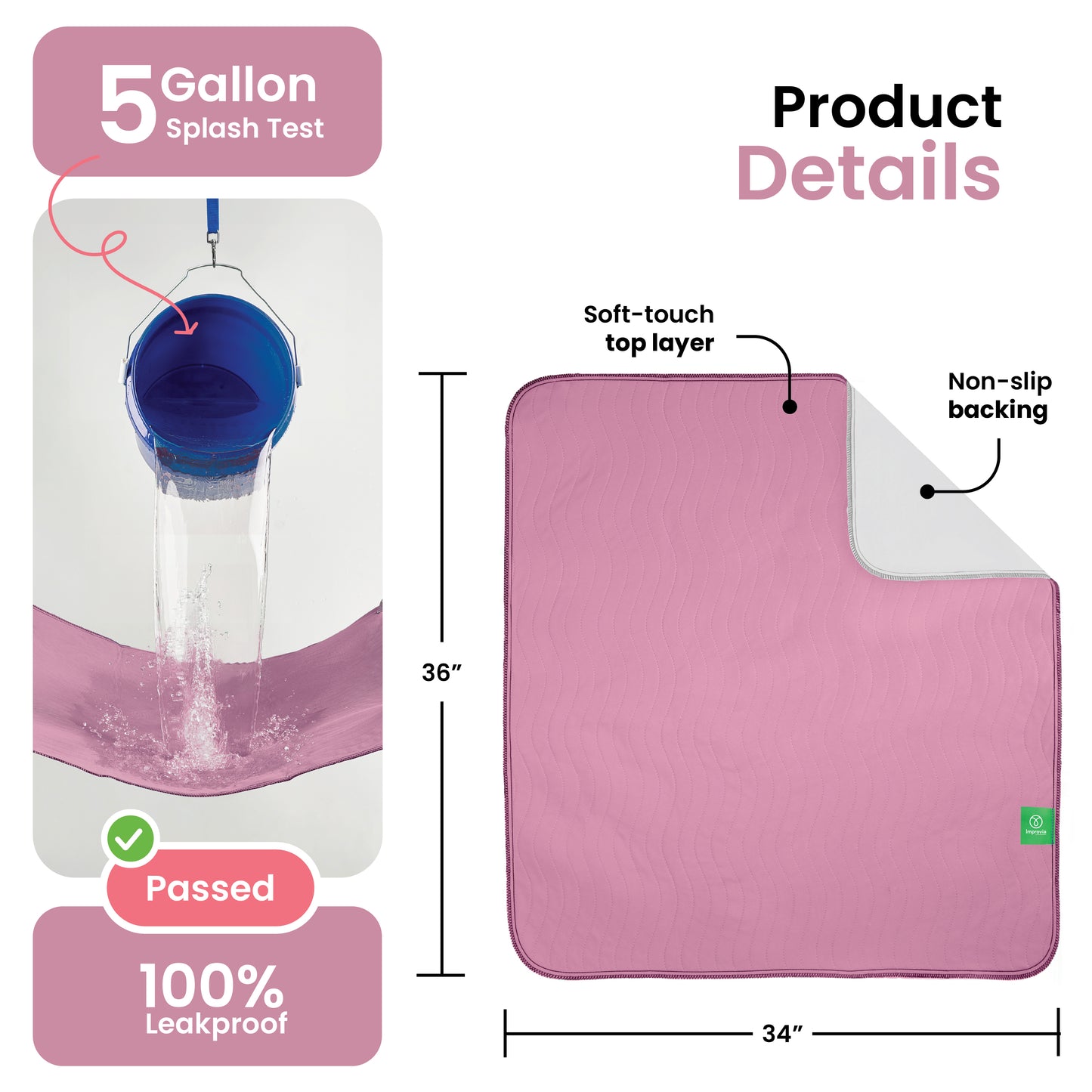 Medium - 34"x36" Washable Underpads