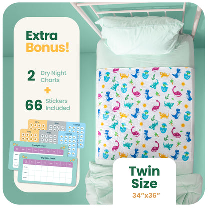 Washable Bed Pads for Toddlers with Tuckable Wings - 34"x36"