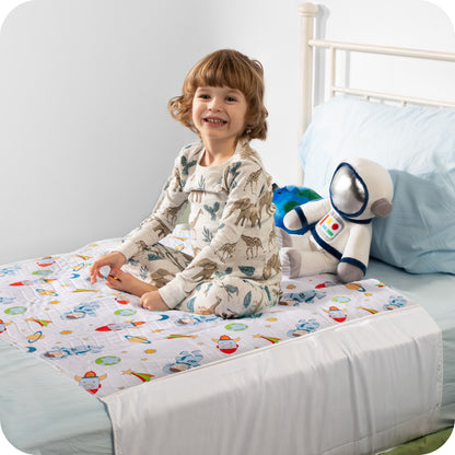 Washable Bed Pads for Toddlers with Tuckable Wings - 34"x36"