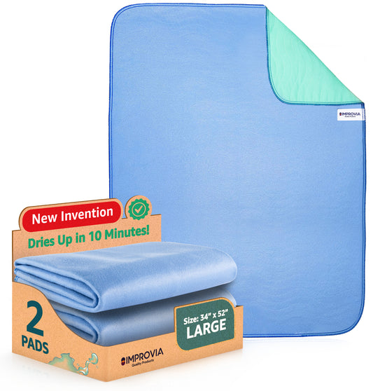 Pack of 2 Washable Underpads - 34" x 52" - Large