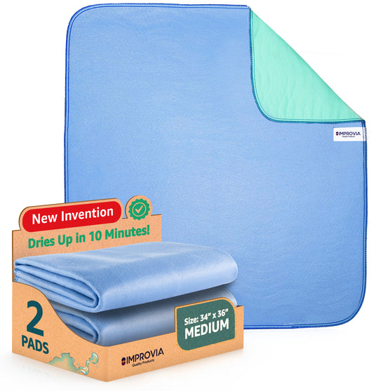Pack of 2 Washable Underpads - 34" x 36" - Medium